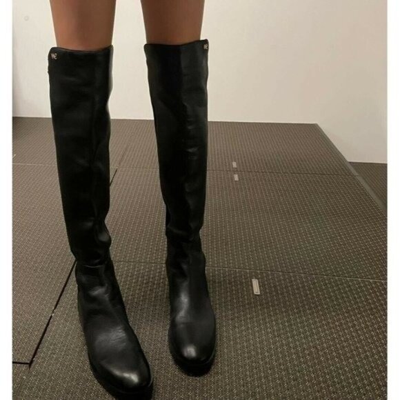 Stuart Weitzman Keelan City Womens Knee High Stretchy Boots Black Leather US 10 - Picture 2 of 11